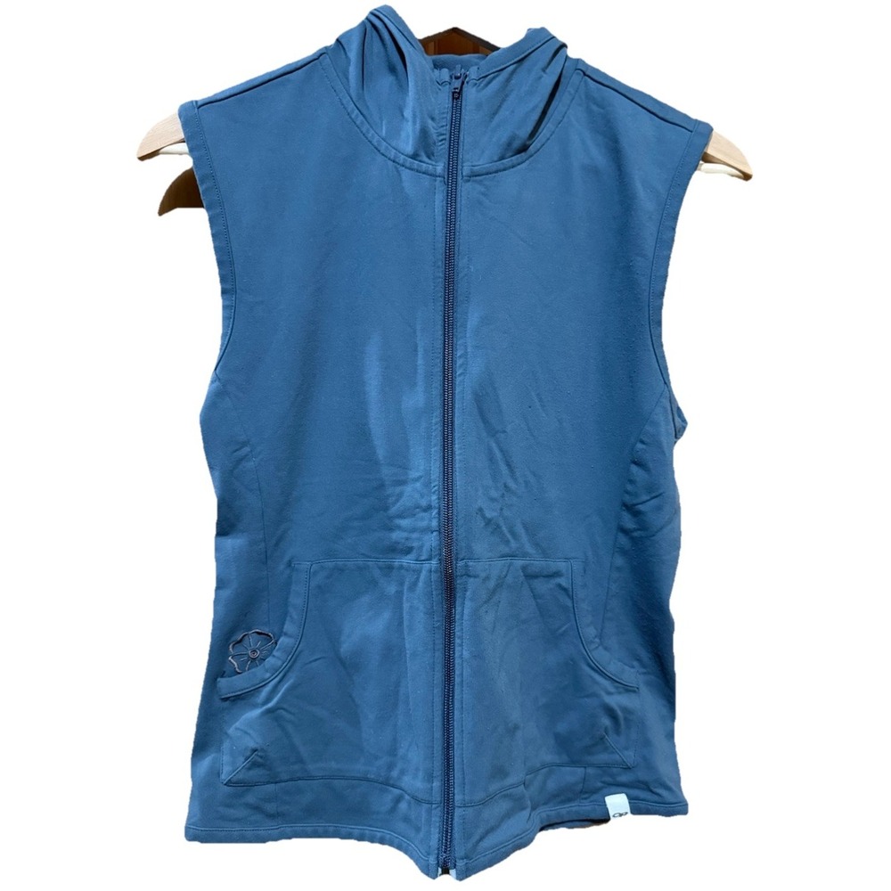 Outdoor Research Hoodie Vest Women's Gray Solid Emersion Full Zip Gorp Small EUC